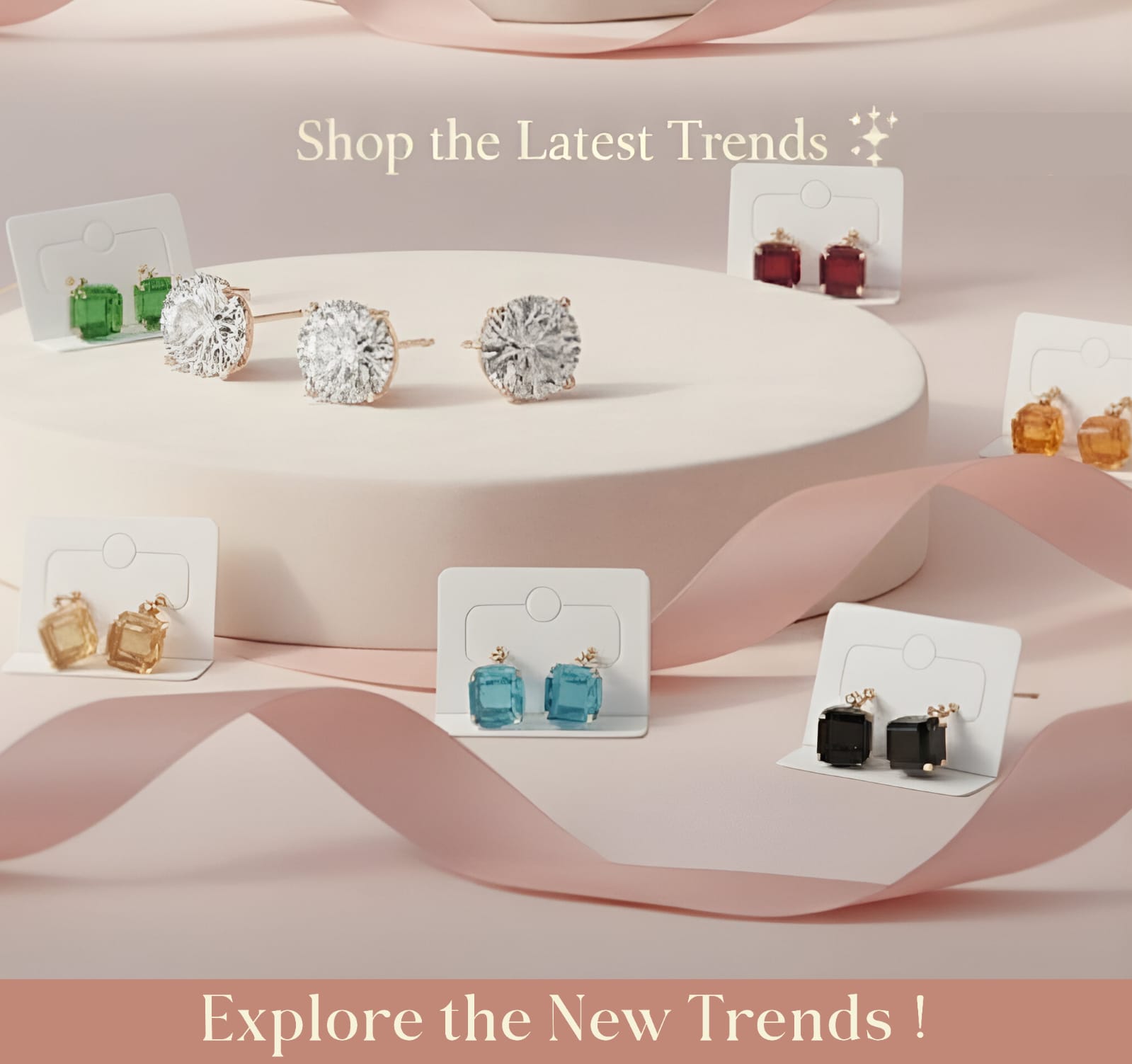 Modern Crystal Cube Earrings – Elegant Women’s Studs in 8 Radiant Shades | MissEarBlink